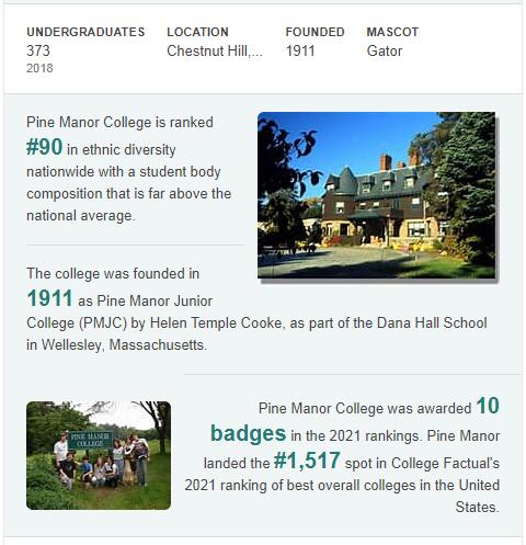 Pine Manor College History