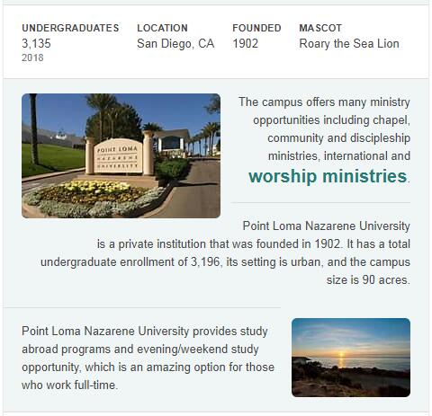 Point Loma Nazarene University History