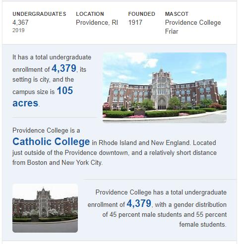 Providence College History