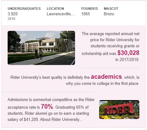 rider university directory