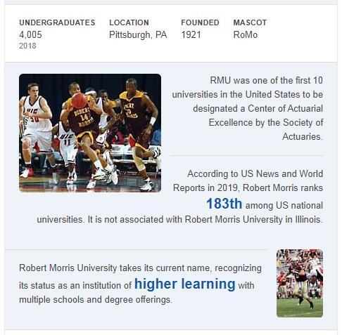 Robert Morris University History