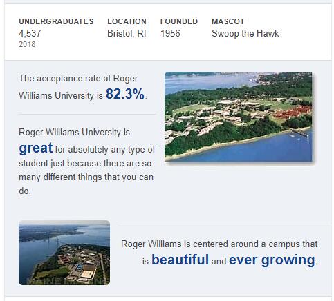 Roger Williams University History