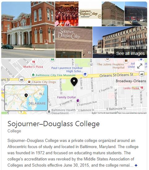 Sojourner-Douglass College History