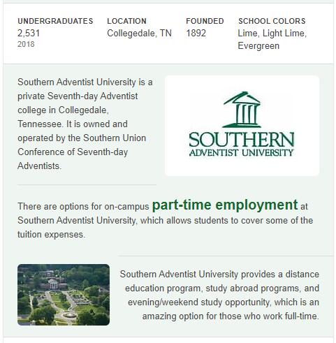 Southern Adventist University History