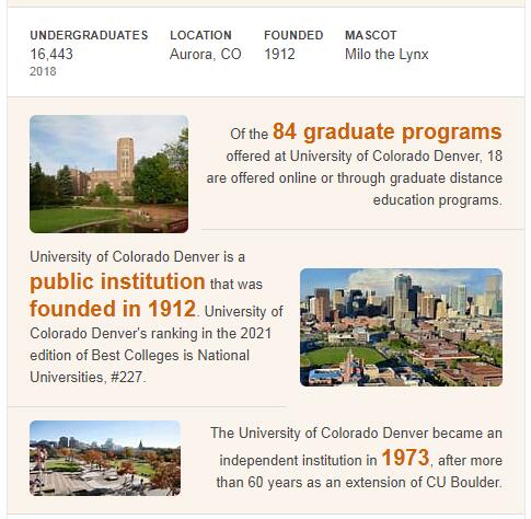 University of Colorado-Denver History