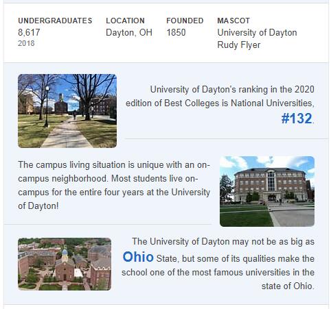 University of Dayton History