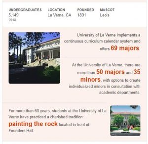 University of La Verne Rankings Top Schools in the USA