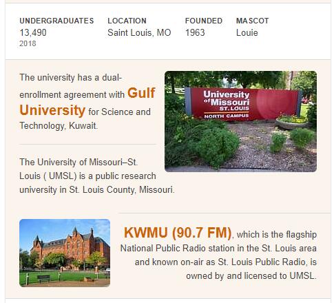 University of Missouri-St. Louis History