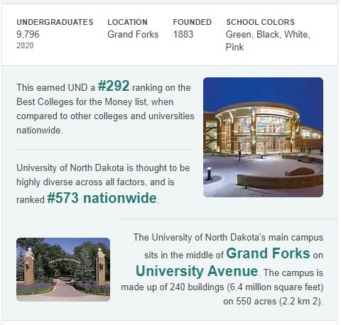 University of North Dakota History