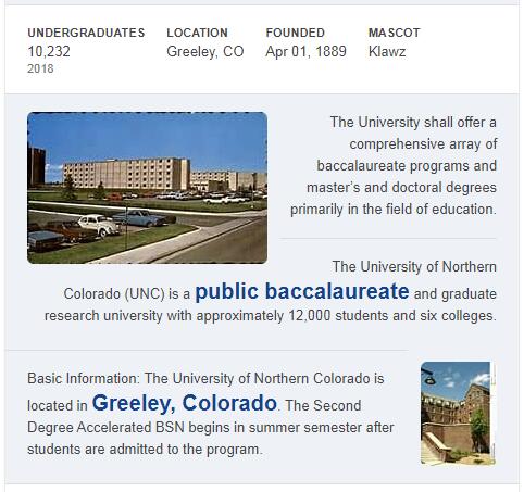 University of Northern Colorado History