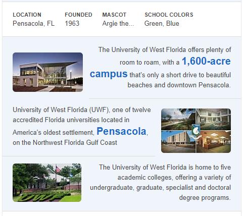 University of West Florida History