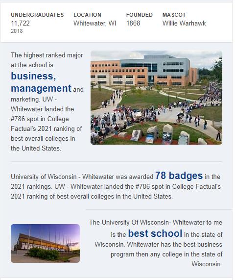 University of Wisconsin-Whitewater History