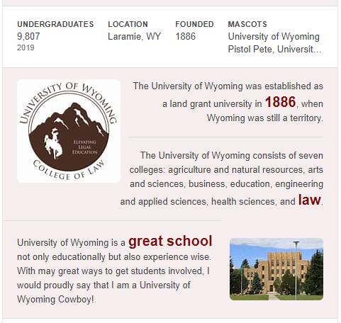 University of Wyoming History