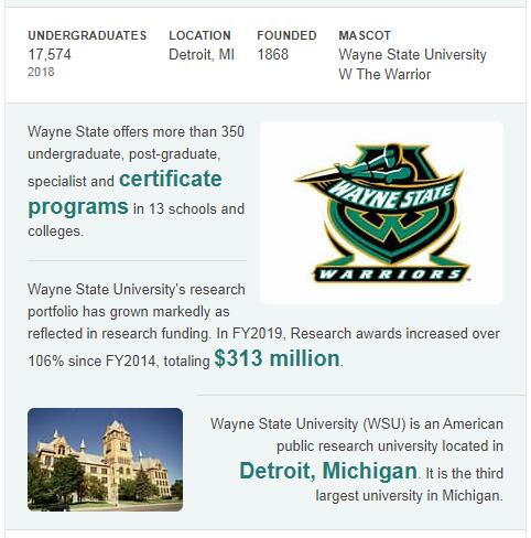 Wayne State University History