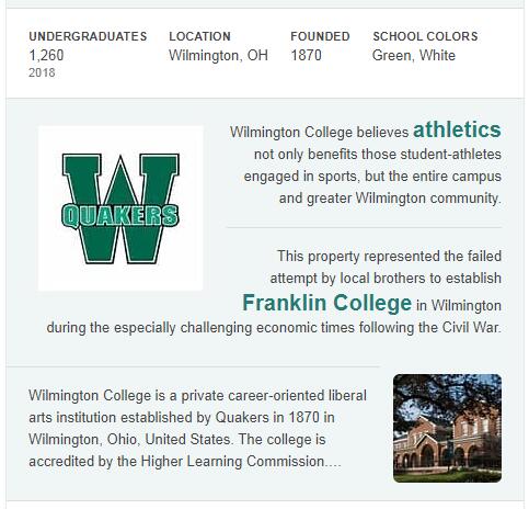 Wilmington College History