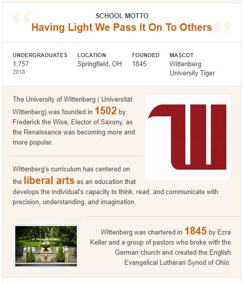 Wittenberg University History